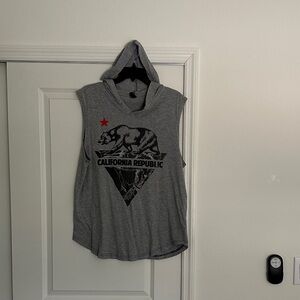 Gray California Republic Sleeveless Hoodie